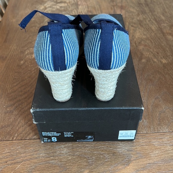 J. Crew Seville canvas espadrille wedges with ankle wrap - Picture 4 of 4